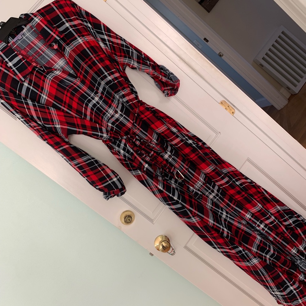 Plus Size Plaid Fall Maxi